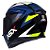 Capacete Asx Eagle Street Brilho Preto/ Azul/ Amarelo - Imagem 3