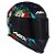 Capacete Asx Eagle Catrina Fosco Preto/ Azul/ Vermelho - Imagem 8