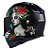 Capacete Asx Eagle Catrina Fosco Preto/ Azul/ Vermelho - Imagem 3