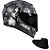 Combo Capacete Asx Eagle Catrina Fosco Cinza/ Branco/ Preto - Imagem 1