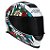 Capacete Asx Eagle Catrina Brilho Branco/ Azul/ Vermelho - Imagem 7