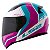 Capacete Ls2 Rapid Ff353 Candie Branco/ Roxo e Azul - Imagem 4