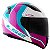 Capacete Ls2 Rapid Ff353 Candie Branco/ Roxo e Azul - Imagem 1