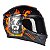 Capacete Axxis Eagle Piston Preto Fosco e Laranja - Imagem 1