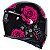 COMBO - Capacete Axxis Eagle Evo Flowers Gloss Black Pink + Viseira Fume - Imagem 3