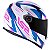 Capacete Ls2 Ff358 Draze Branco, Azul e Rosa - Imagem 1