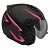 Capacete Peels Mirage Storm Preto Fosco com Rosa - Imagem 8