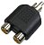 PLUG ADAPTADOR -  RCA  +  2FRCA KIT C/ 5 PEÇAS - Imagem 1