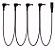 CABO EXTENSOR DE ALIM. 4 PEDAIS - DISTANCIA 20CM - Imagem 1