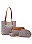 Bolsa Feminina Chenson Original - Alça de ombro - Elegance Luxo Kit 3 peças - Bege - 3485081 - Imagem 1