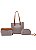 Bolsa Feminina Chenson Original - Alça de ombro - Elegance Luxo Kit 3 peças - Bege - 3485081 - Imagem 4