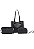Bolsa Feminina Chenson Original - Alça de ombro - Elegance Luxo Kit 3 peças - Preto 3485081 - Imagem 2