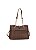 Bolsa Feminina Chenson Original - Cristal Monograma Coração - Alça de Ombro - Café 3485400 - Imagem 4