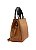 Bolsa Contemporâneo Chic - Alça dupla - Marrom - Chenson Original 3485236 - Imagem 2