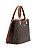 Bolsa Elemento Gráfico Casual - Alça de Mão - Café - Chenson 3485287 - Imagem 2