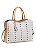 Bolsa Feminina Chenson Original - Cristal Monograma Coração - Alça de Mão - Bege 3485395 - Imagem 2