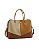 Bolsa Grande Patchwork Classico - Alça de Mão - Chenson 3485676 - Marrom - Imagem 1