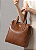 Mochila Feminina vira Bolsa - Boho Chic - Alça de Mão - Chenson 8485700 - Marrom - Imagem 1