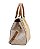 Bolsa Satchel Monograma Pontilhado - Alça de Mão - Chenson 3485532 - Bege - Imagem 2