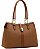 Bolsa Clássico Contemporâneo - Alça de Ombro - Chenson 3485656 - Marrom - Imagem 1