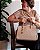 Bolsa tipo Tote Monograma Pontilhado - Alça de Mão - Chenson 3485531 - Bege - Imagem 1