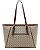 Bolsa Shopper de Ombro Elemento Gráfico - Chenson 3486012 Bege - Imagem 5