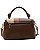 Bolsa Satchel Patchwork - Alça de Mão - Chenson 3485933 Café - Imagem 5