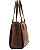 Bolsa Tote de Ombro Patchwork - Chenson 3485931 Café - Imagem 2