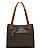 Bolsa Tote Elemento Gráfico - Alça de Ombro -Chenson 3485883 Café - Imagem 4