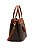 Bolsa Tote - Chic Elemento Gráfico - Chenson 3485782 Café - Imagem 3