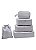 Kit Necessaire Organizador Mala de Viagem 5 peças Republic Vix 0734259 Off White - Imagem 1