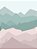 Painel adesivo de parede infantil montanhas rose - Imagem 2