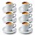 Conjunto com 6 Xícaras café/Pires Genova Em Porcelana 70ml - Imagem 2