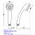 Ducha de Mão Manual Com Suporte e Botão Abre e Fecha Belisca - Imagem 7