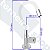 Torneira Cozinha Mesa Flexível Color Branco 1/4 de Volta C40 - Imagem 3