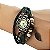 das mulheres da folha de couro estilo banda de quartzo analógico pulseira de relógio (cores sortidas) - Imagem 3