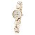 Mulheres Little Round Dial Pattern Folha Alloy Banda Quartz Analógico Pulseira Watch (cores sortidas) - Imagem 1
