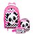 Mochila Urso Panda Rodinhas Lancheira Estojo - Imagem 1