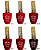 Coleção 6 Esmaltes em Gel Vermelho Real Love - Imagem 1