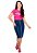 Saia Midi Jeans Zíper Frontal Moda Evangélica Anagrom Ref220 - Imagem 4