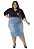 Saia Jeans Claro Desfiado Plus Size Evangélica Ref.209 - Imagem 4