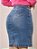 Saia Jeans Detalhe Avesso Plus Size Moda Evangélica Ref.211 - Imagem 2