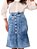 Saia Jeans Midi Com Elastano Babado e Cinto Acoplado Ref.235 - Imagem 1