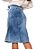 Saia Jeans Midi Com Elastano Babado e Cinto Acoplado Ref.235 - Imagem 2