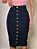 Saia Jeans Midi Com Elastano Botões Frontais Anagrom Ref.236 - Imagem 1