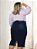 Saia Jeans Feminina Plus Size Anagrom Abertura na Frente Ref.246P - Imagem 4