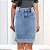Saia Jeans Azul Claro Moda Evangélica Barra Virada Anagrom Ref.S021 - Imagem 1