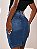 Saia Jeans Azul Detalhe Pregas Frontal e Bolsos Evangélica Anagrom Ref.092 - Imagem 2