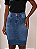 Saia Jeans Azul Detalhe Pregas Frontal e Bolsos Evangélica Anagrom Ref.092 - Imagem 1