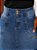 Saia Jeans Azul Detalhe Pregas Frontal e Bolsos Evangélica Anagrom Ref.092 - Imagem 9